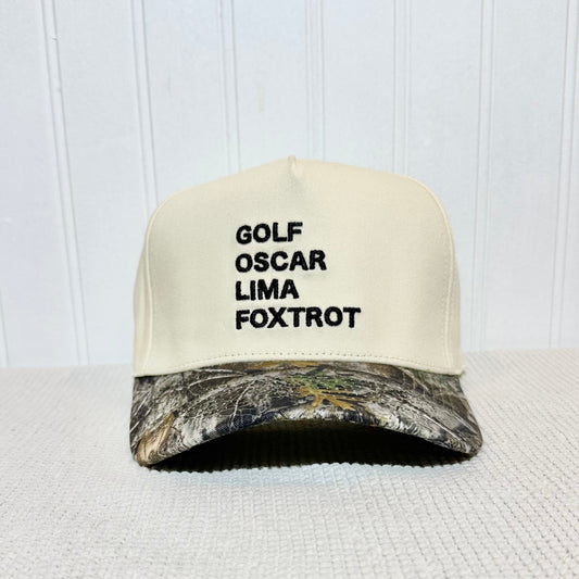 'GOLF' Camo Snap Back