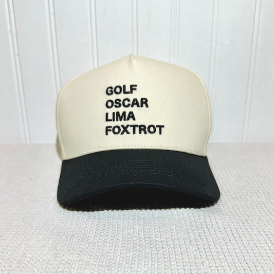'GOLF' Black Snap Back